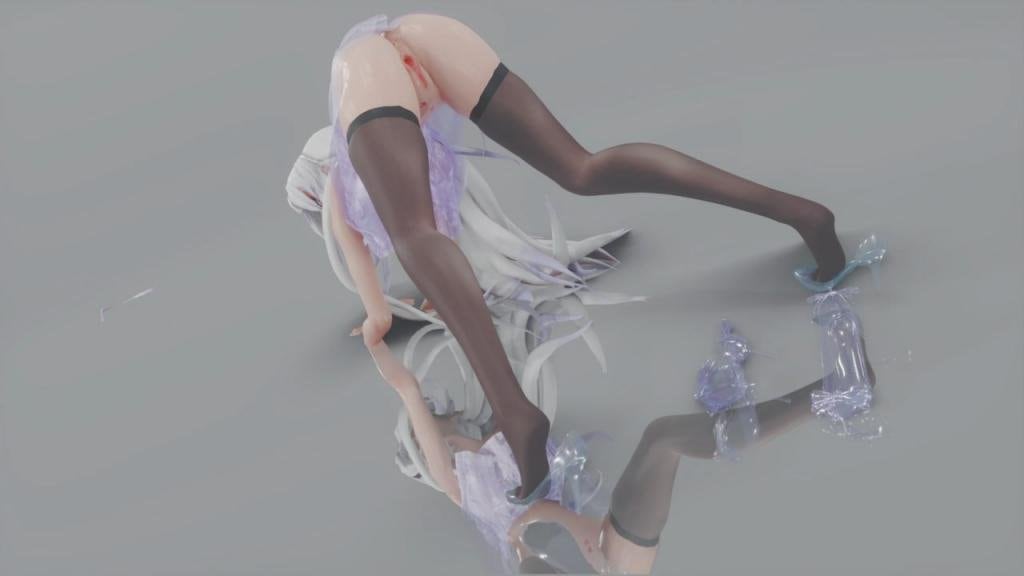 MMD20 淫荡弱音！黑丝高跟美腿狂摆，骚穴被巨棒爆操到疯狂内射
