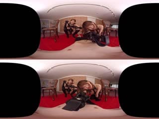 #TBVR3D DSVR-116 【VR】W痴女M男調教 ヒール踏み、唾飲み、バラ鞭、